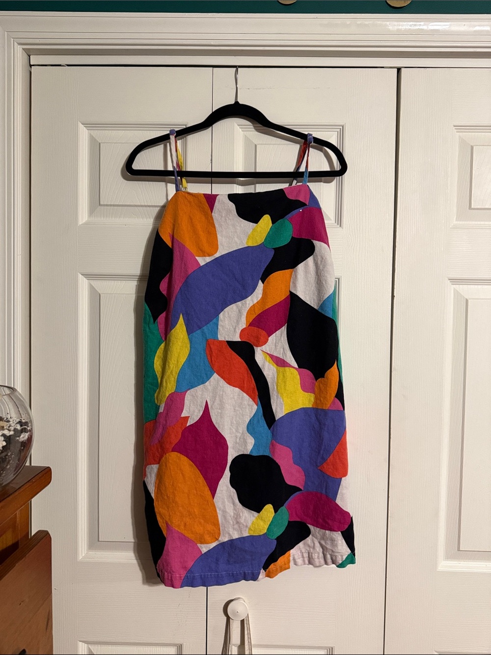 a new day Multicolor Abstract Mini Skirt with Spaghetti Straps
